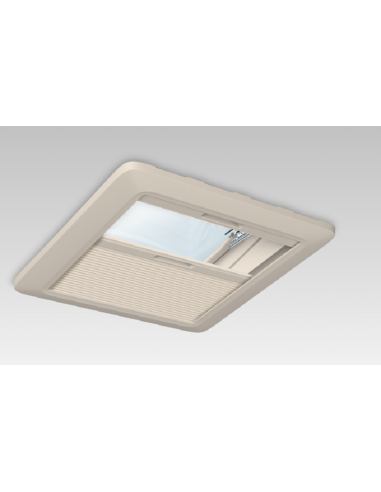 Claraboya Dometic 400 × 400 mm with forced ventilation and ceiling thickness 43 to 60 mm