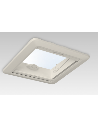 Claraboya Dometic 400 × 400 mm con ventilazione forzata e spessore del soffitto da 43 a 60 mm