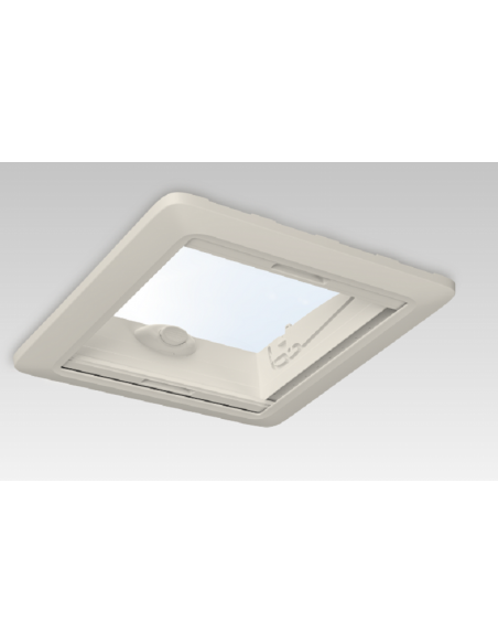 Claraboya Dometic 400 × 400 mm with forced ventilation and ceiling thickness 43 to 60 mm