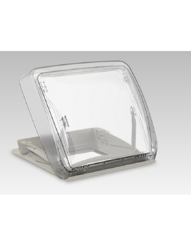 Claraboy Dometic 400 × 400 mm com ventilação forçada e espessura do teto 43 a 60 mm