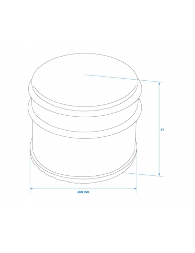 Porta in acciaio inox Ø 90mm