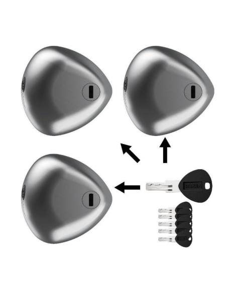 Cerradura de furgoneta Daken Blackstone pack de 3 cerraduras con 6 llaves