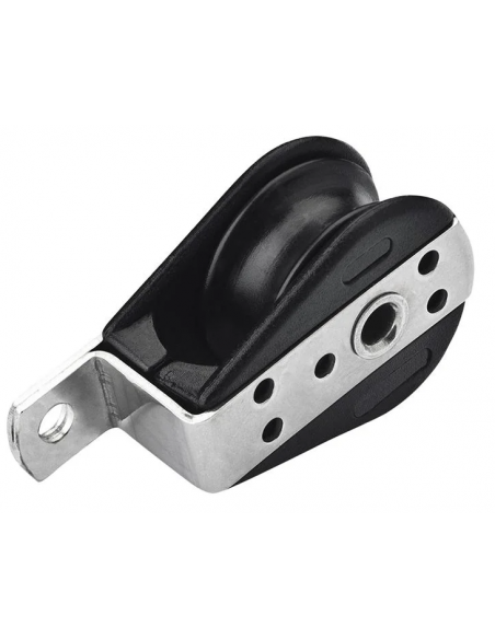 Polea block cubierta, 6mm, solo, cerrada, rodamiento de bolas, 700