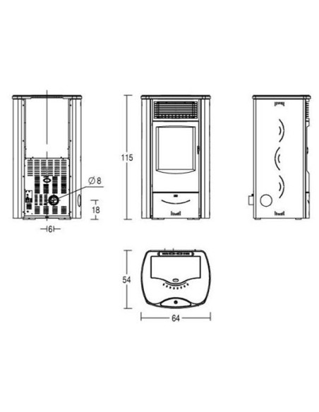 Sabrina Superior pellet stove 11kw