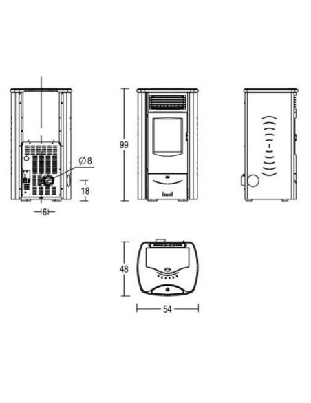 Poêle à granulés Supérieur Monia 8.5kw
