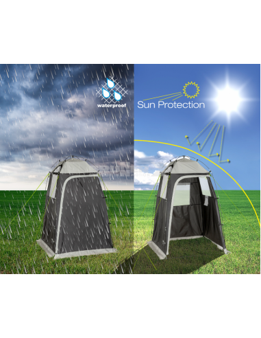 Tienda Brunner Cabina II NG gris oscuro 140x140x205