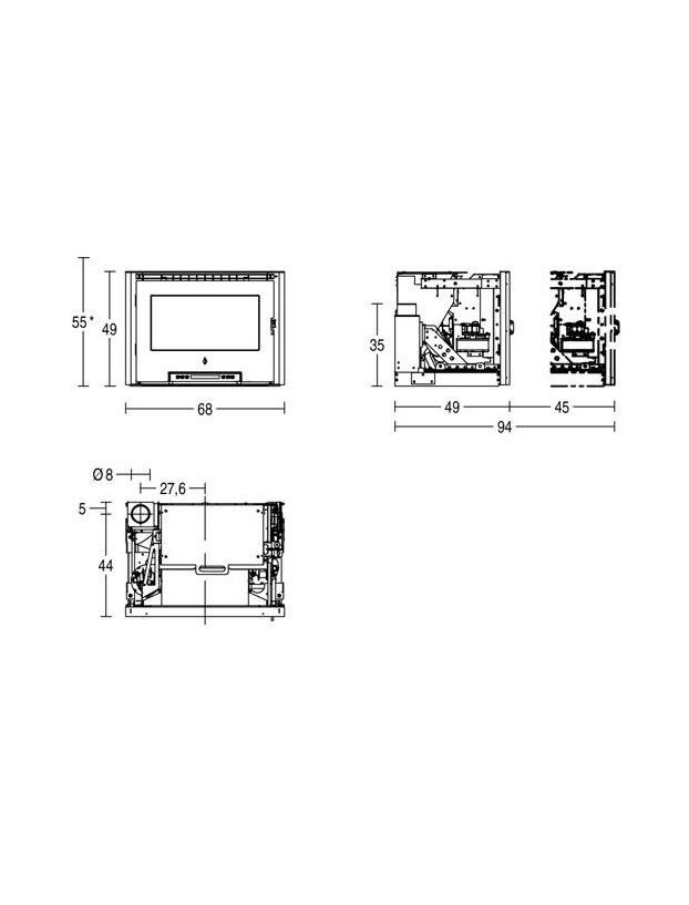Poêle à pellets Superior SCP7 Insérable/Cassette