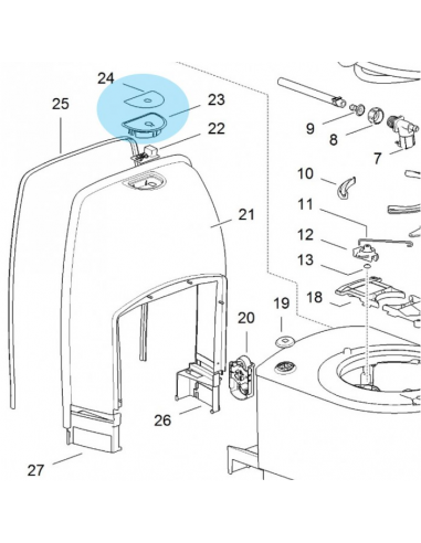 Pannello di controllo WC SC223CS Thetford