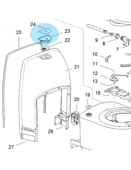 Pannello di controllo WC SC223CS Thetford