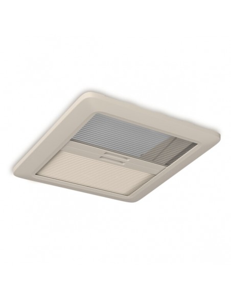 Claraboya Dometic 400 × 400 mm with forced ventilation and ceiling thickness 43 to 60 mm