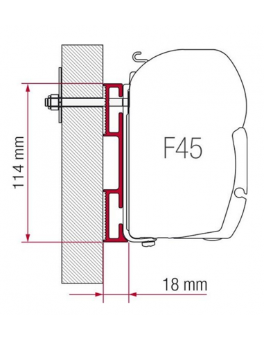 Adaptador F45 & F70 D Fiamma