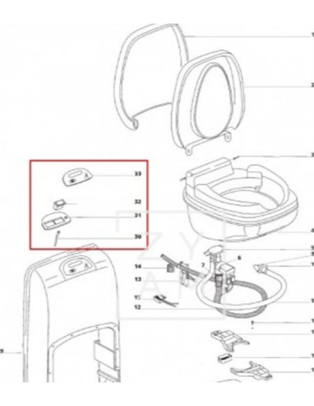 Pannello di controllo della toilette SC200S Thetford