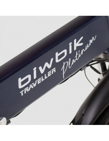 Bicicleta eléctrica Biwbik Traveller Platinum azul.
