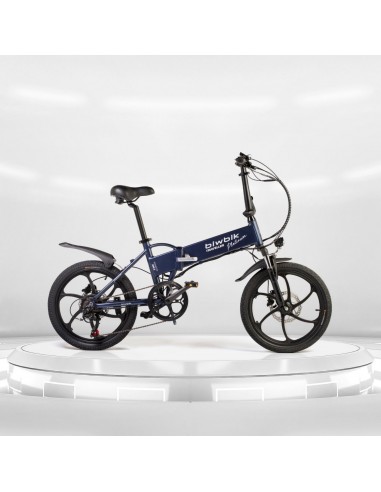 Bicicleta eléctrica Biwbik Traveller Platinum azul.