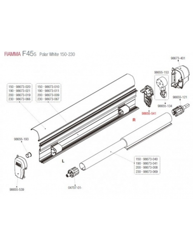 Kit contador direito F45 Fiamma