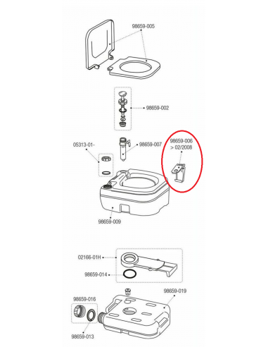 Bisagra Fiamma Bi-pot 30 34 39