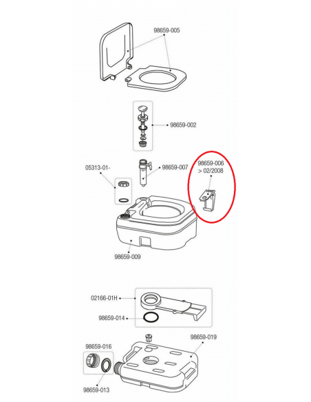 Bisagra Fiamma Bi-pot 30 34 39