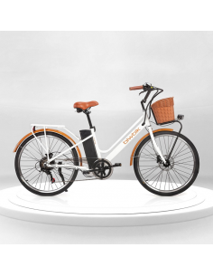 Bicicleta eléctrica Biwbik Gante con alforja 12 Ah