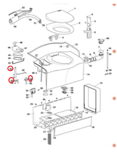 Acier inoxydable Thetford pour SC400/500