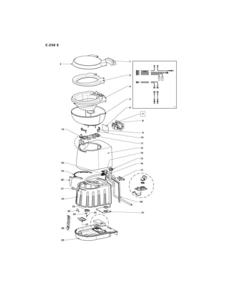 Interruptor magnético utilizado en los inodoros Thetford SC250 Interruptor magnético utilizado en los inodoros Thetford SC250