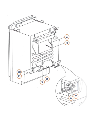 Quemador 4 ranuras LP11 frigorifico Thetford