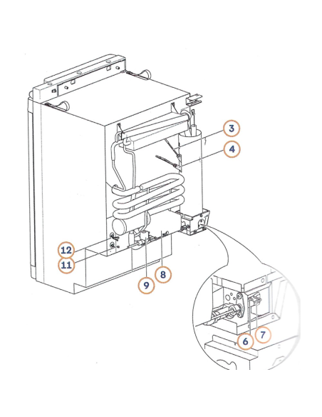 Quemador 4 ranuras LP11 frigorifico Thetford