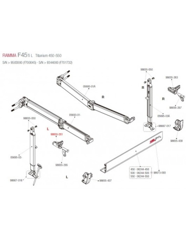 Kit enganche pata F45 izq  Fiamma