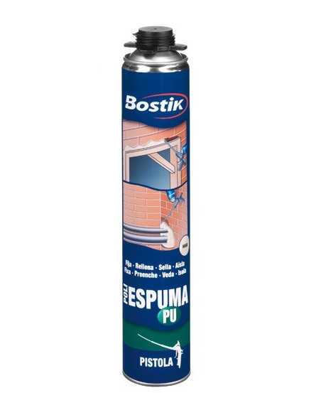 Espuma poliuretano pistola Bostik 750 ml Espuma poliuretano pistola Bostik 750 ml