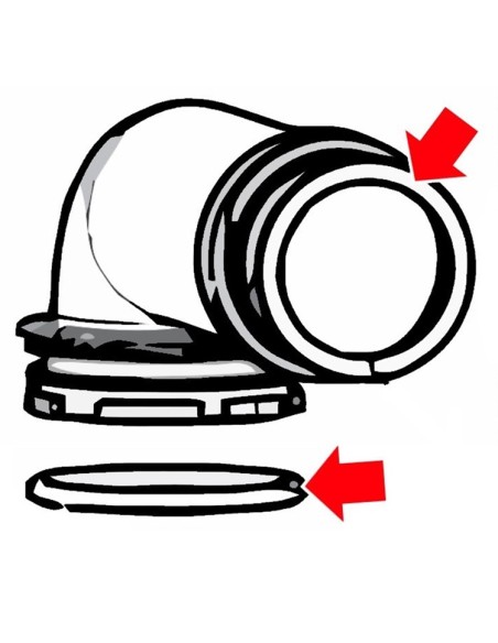 Codo Depósito de Residuos Dometic  CT3000 / 4000.