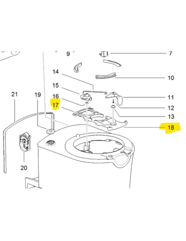 Soporte de retención Thetford de tazón SC200