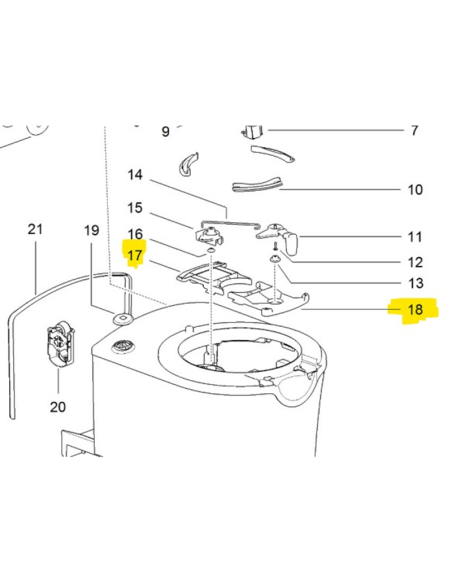 Soporte de retención Thetford de tazón SC200