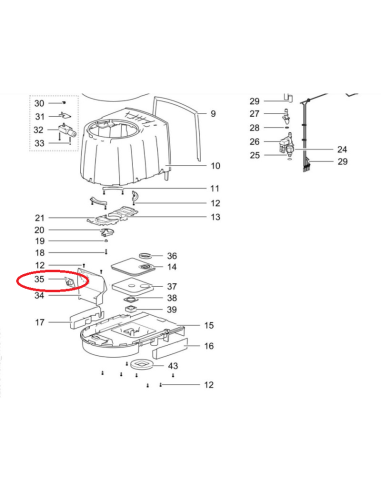 Interruptor de láminas multinivel para SC260 Thetford