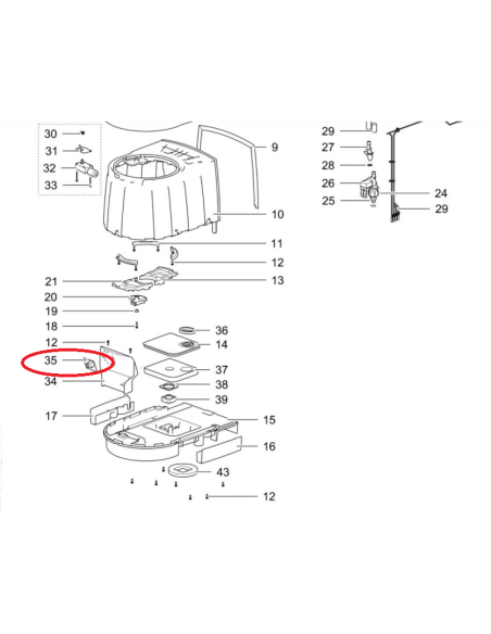Interruptor de láminas multinivel para SC260 Thetford