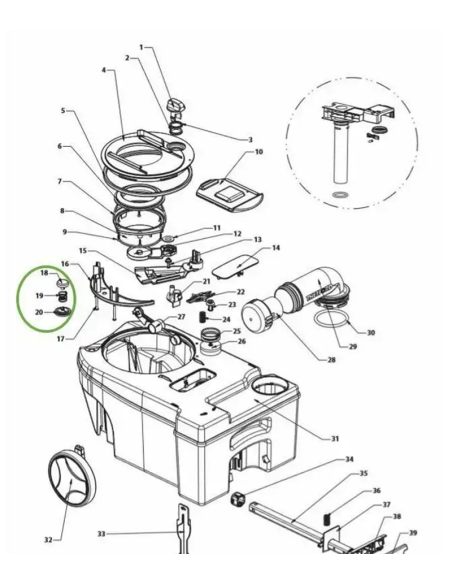 Botão de ventilação SC250/260 Thetford