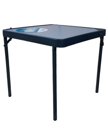 Mesa auxiliar plegable con tablero en gris Crespo 42.5 x 42.5cm