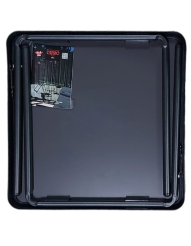 Mesa auxiliar plegable con tablero en negro Crespo 42.5 x 42.5cm
