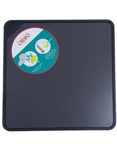 Mesa auxiliar plegable con tablero en negro Crespo 42.5 x 42.5cm