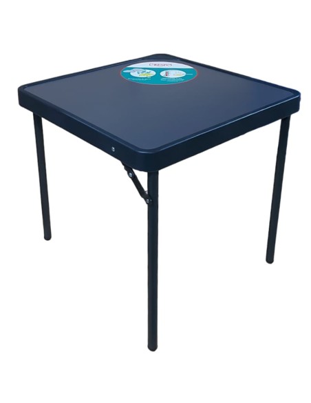 Mesa auxiliar plegable con tablero en negro Crespo 42.5 x 42.5cm