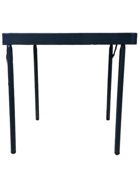 Mesa auxiliar plegable con tablero en negro Crespo 42.5 x 42.5cm