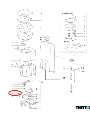 Placa con interruptor de láminas SC260 de Thetford
