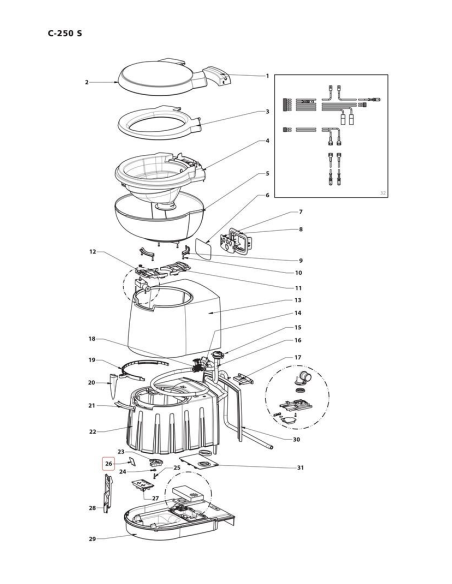 Placa de circuito para C250 un solo nivel Thetford