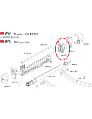 Kit contratapa F45 TI Titanium Der