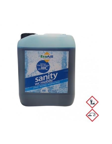 Liquido wc quimico Sanity Blue eucalipto 5L EcoAir. Liquido wc quimico Sanity Blue eucalipto 5L EcoAir.