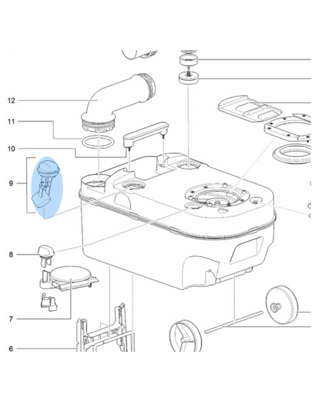 Brazo flotante para el kit depósito C220 Thetford