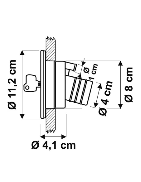 Tapón de agua de Ø 40 mm - Color Blanco