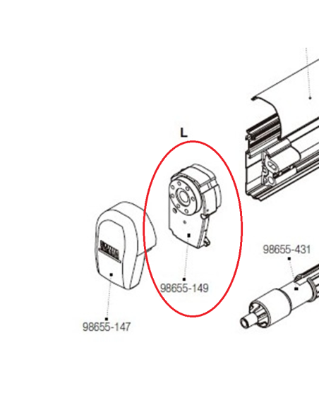 Kit contratapa carcasa blanca izquierda F45 TI Fiamma