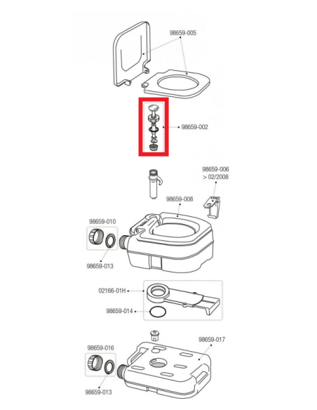 Kit de pompe à pistons Bi Pot 30 Fiamma Kit de pompe à pistons Bi Pot 30 Fiamma