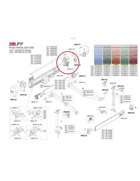 Kit contratapa Carcasa Polar Derecha F45 TI Kit contratapa Carcasa Polar Derecha F45 TI