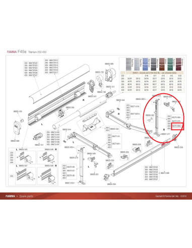 Pata derecha 350/450 F45 s Fiamma