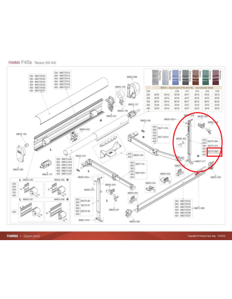 Pata derecha 350/450 F45 s Fiamma